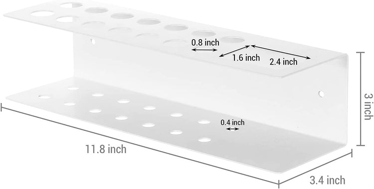 Wall Mounted White Metal Whiteboard Accessories Rack with Slots for Dry Erase Markers and Eraser Holder, Marker Holder-MyGift