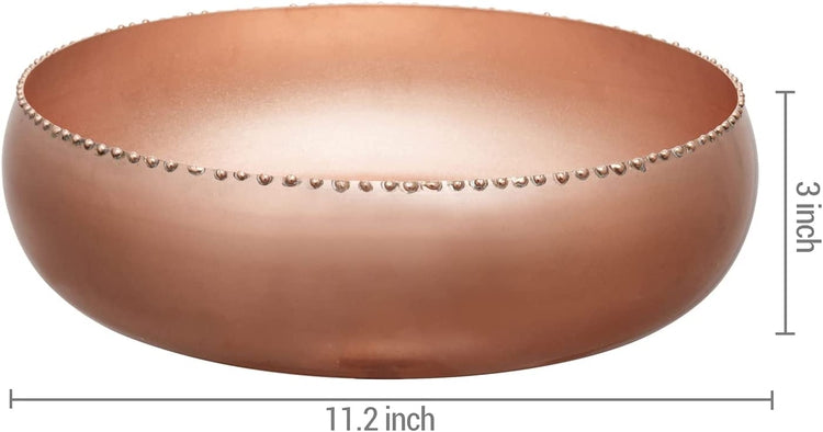 11 oz plant pot 11-inch Metallic Copper Toned Metal Round Planter Pot with Pebbled Rim – MyGift