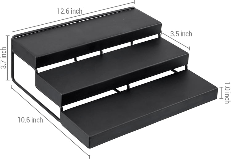 3 Tier Black Metal Cupcake Holder, Dessert Display Riser Stand for Mini Cake Pastry Muffins-MyGift