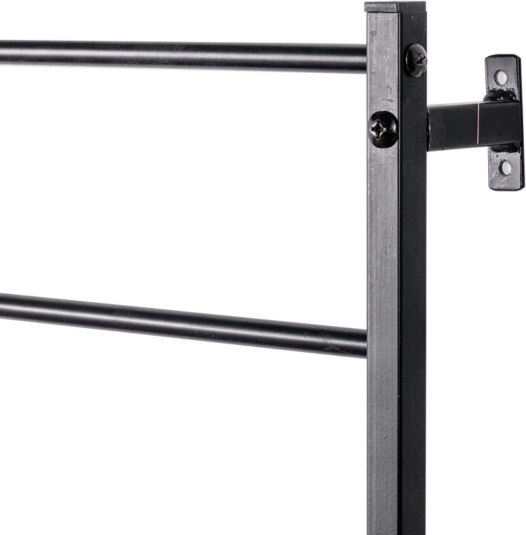 Matte Black Metal Wall Mounted Trellis, Outdoor Hanging Support Frame for Climbing Garden Plants and Crawling Vines-MyGift