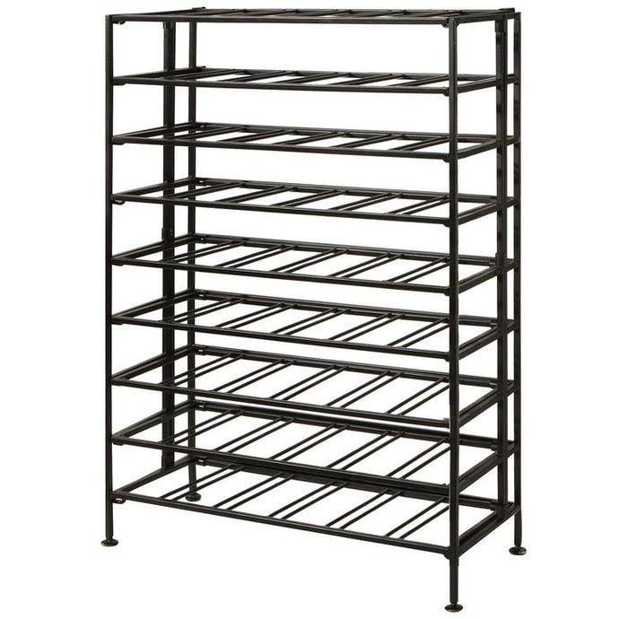 54 Bottle Deluxe Large Foldable Metal Wine Rack, Black – MyGift
