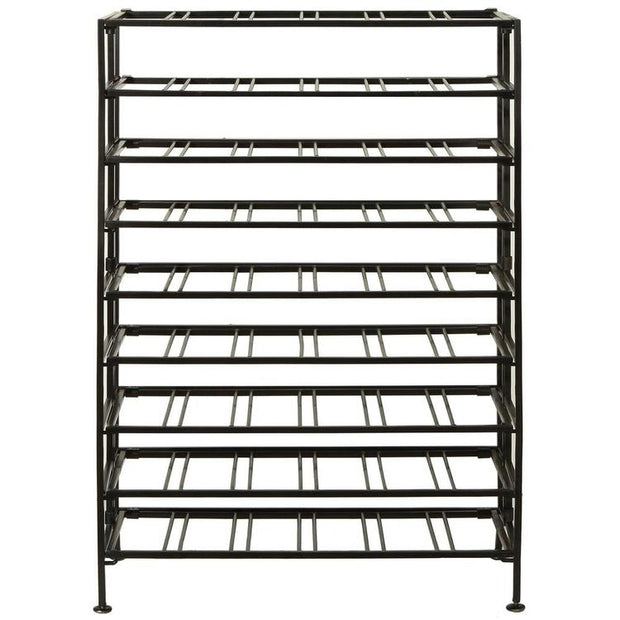 54 Bottle Deluxe Large Foldable Metal Wine Rack, Black – MyGift