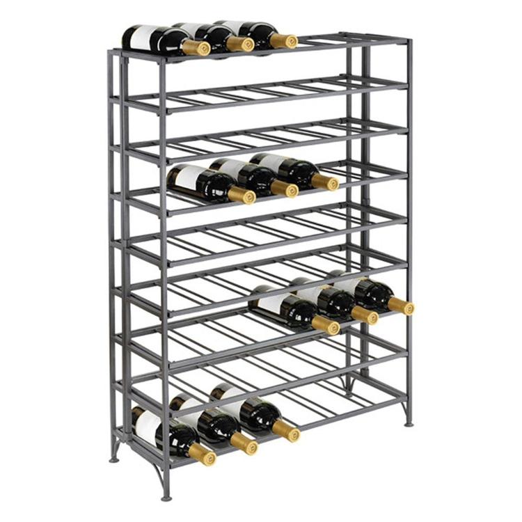 Gray Wood Wall-Mounted 12 Wine Glass Holder Rack – MyGift