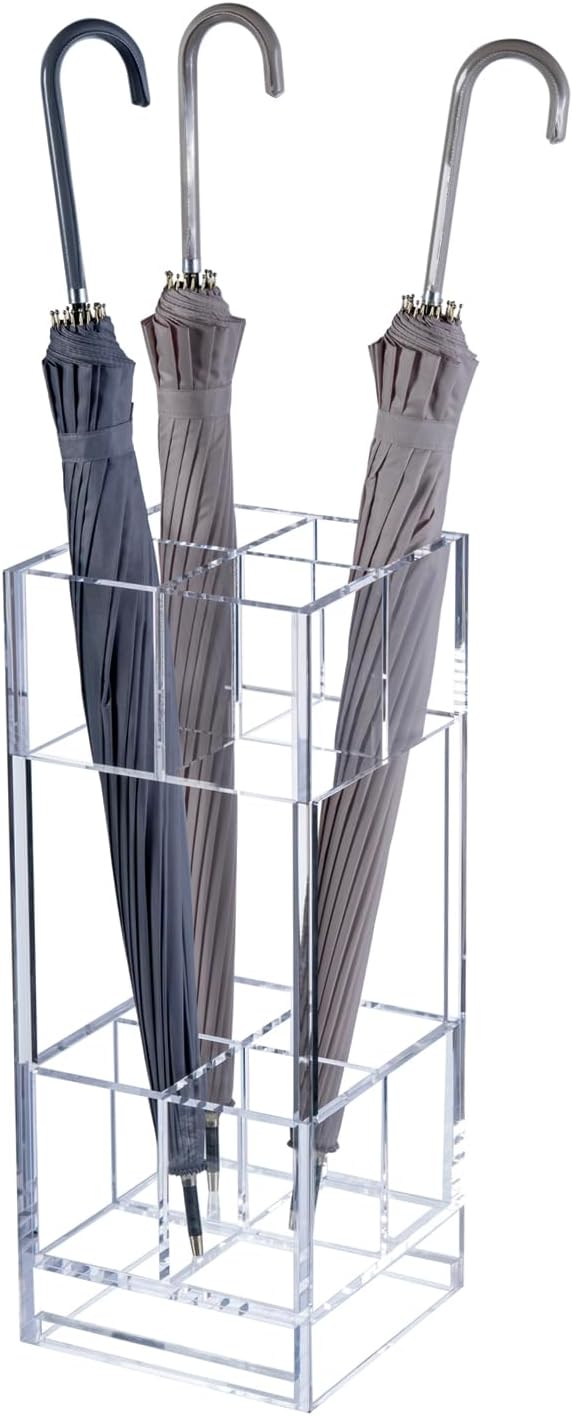 Freestanding Clear Acrylic Umbrella Holder Rack, Umbrella Container for Home-MyGift
