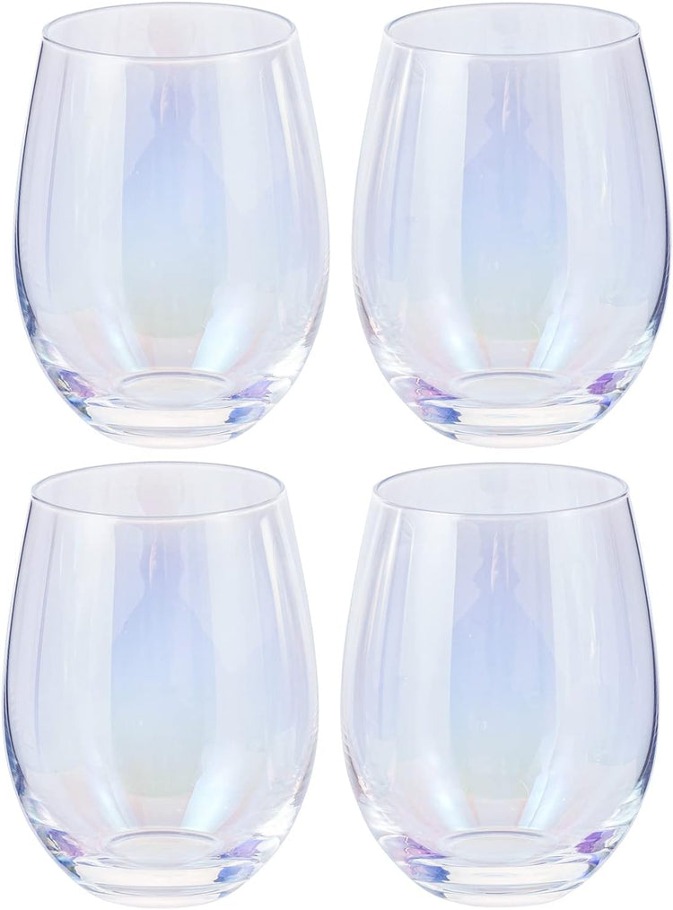 Iridescent Wine Glass set of 2/4/6, 19 oz Pretty Cute Cool Rainbow