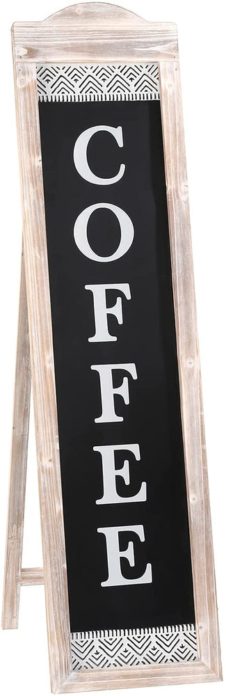 47-Inch Rustic Weathered Wood Freestanding A-Frame "COFFEE" Sidewalk Sign-MyGift