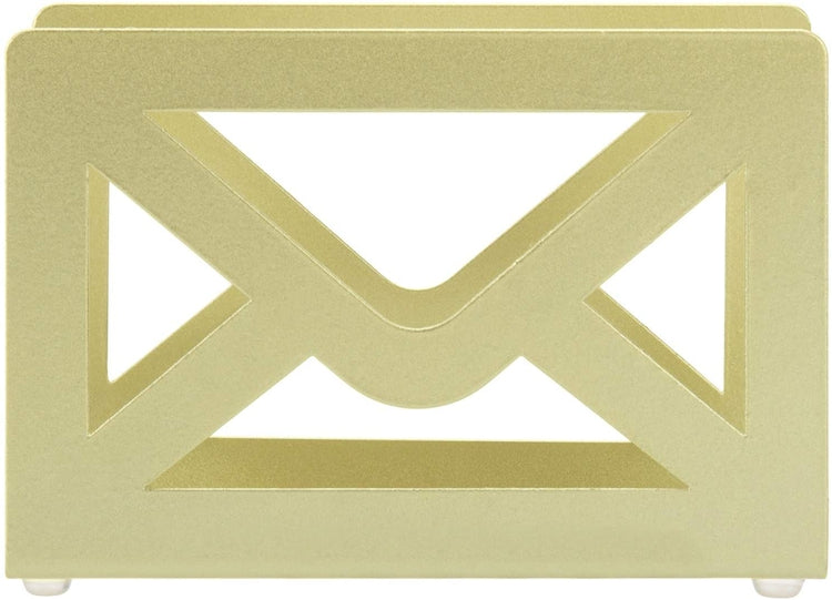 Brass Metal Envelope Cutout Design Desktop Letter Holder-MyGift