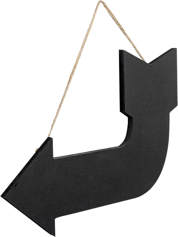 Arrow Design Wall Mounted Business or Entryway Blackboard Signage with Rope Hanger-MyGift