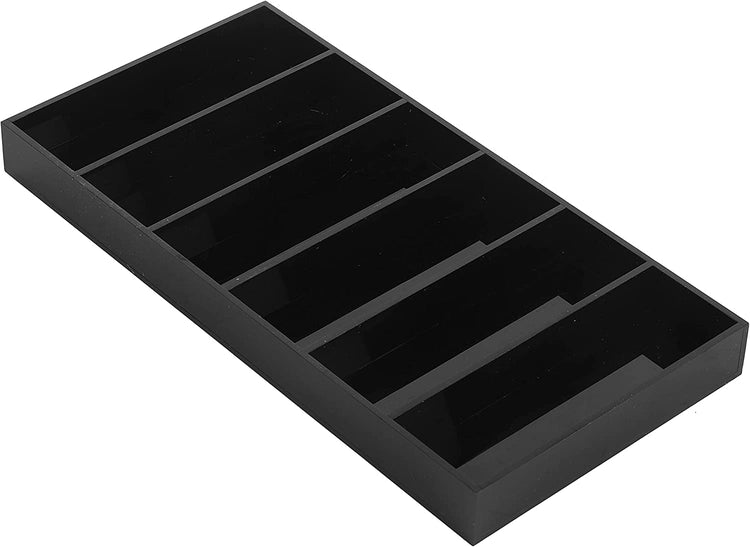 Black Acrylic Sunglasses and Eyeglasses Storage Organizer Case Tray, Tabletop Display Tray-MyGift