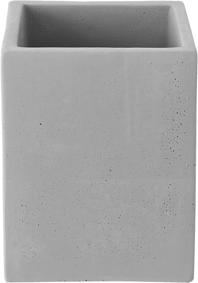 Kitchen Utensil Holder, Rectangular Concrete Kitchen Tools Storage Container Crock-MyGift