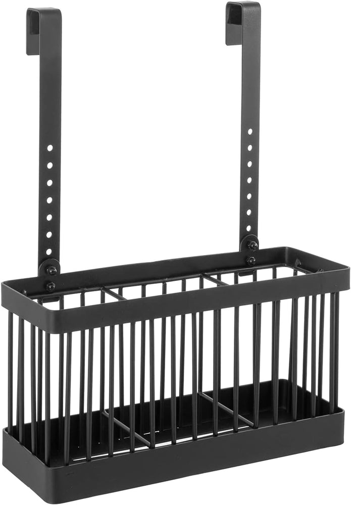 Wall Mountable, or Countertop Industrial Matte Black Metal Wire Hair Styling Hot Tools Basket-MyGift