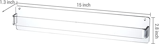 15 Inch Premium Clear Acrylic Wall Mounted Sunglasses and Eye Glasses Display Rack-MyGift