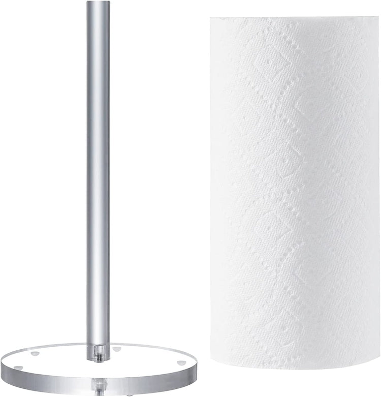 Clear Acrylic Paper Towel Roll Holder Modern Kitchen Paper Dispenser-MyGift