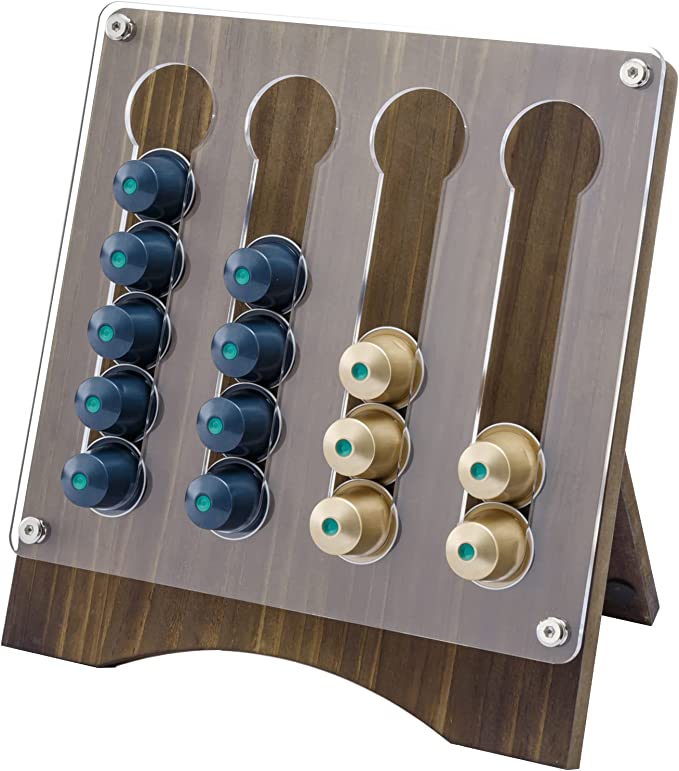 Wood Coffee Pod Capsule Holder Rack, Coffee Pod Organizer Storage Rack ...