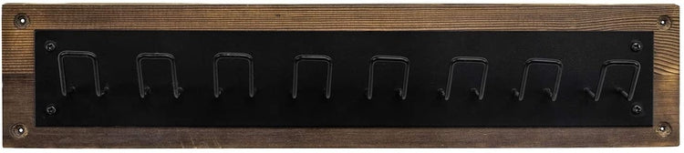 Rustic Metal & Woode Gym Storage Wall Organizer Rack-MyGift