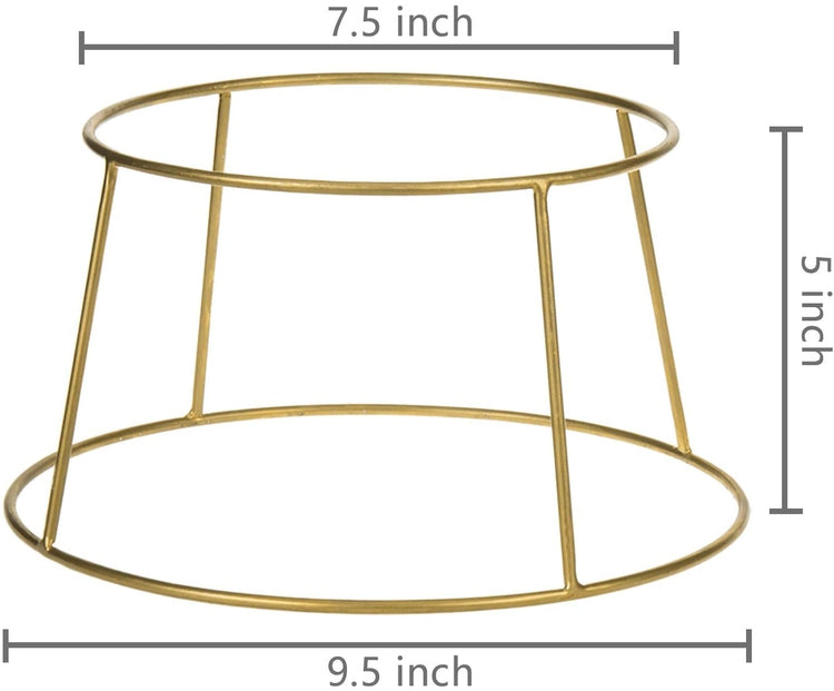 Set of 2 Brass-Tone Wire Metal Pizza Pan Risers / Food Display Stand-MyGift
