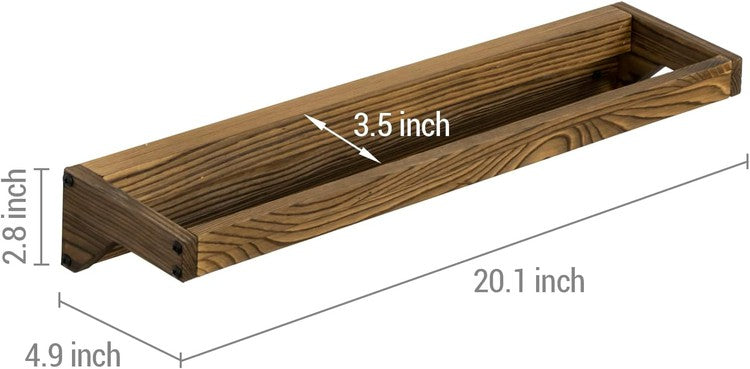 Wood Hanging Shoe Storage Organizer Racks, Wall Mounted Space Saving Footwear Holder-MyGift
