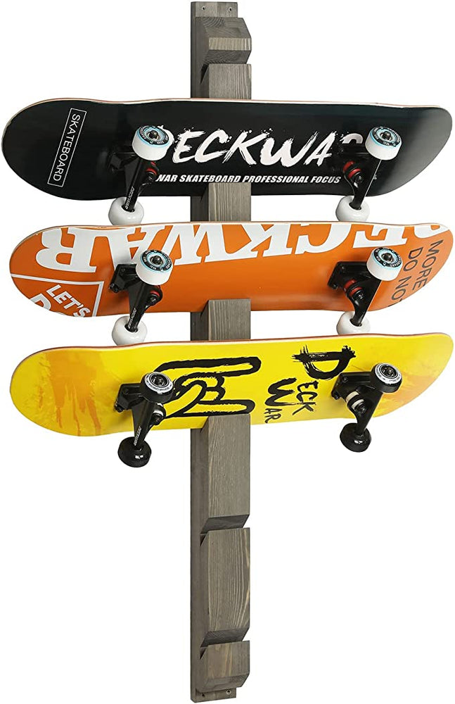 Home and Garage Skateboard Storage Hanger, Skateboard Storage Rack, Holds 6 Boards-MyGift