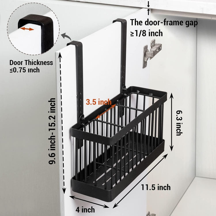 Wall Mountable, or Countertop Industrial Matte Black Metal Wire Hair Styling Hot Tools Basket-MyGift