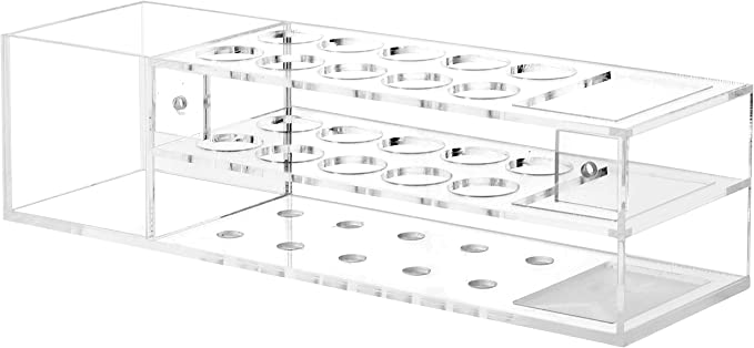 Wall Mounted Clear Acrylic Whiteboard Marker and Accessories Holder, Dry Erase Marker Storage Rack-MyGift