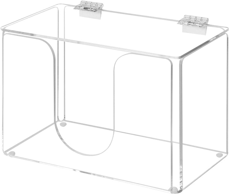 Clear Acrylic Tabletop Medical Safety Mask and Face Covering Dispenser Box with Lid-MyGift