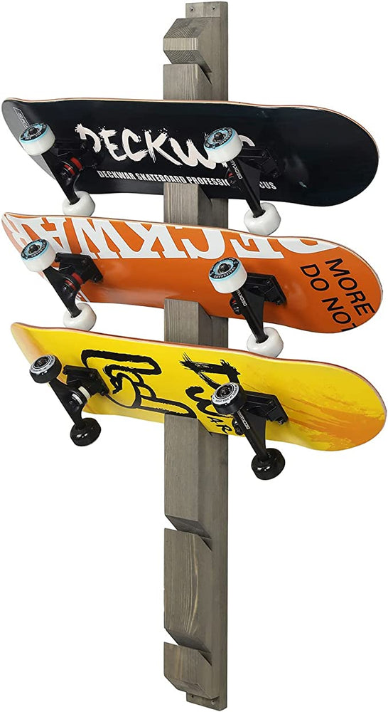 Home and Garage Skateboard Storage Hanger, Skateboard Storage Rack, Holds 6 Boards-MyGift