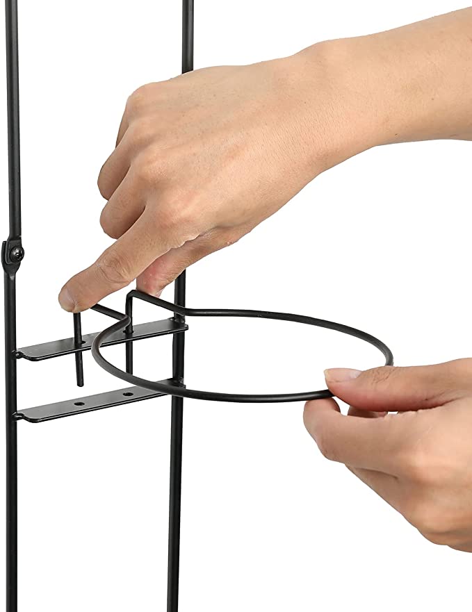Sports Ball Storage Rack, Basketball, Soccer Ball, Medicine Ball, Volleyball Black Metal Wall Holder for Gym or Garage-MyGift