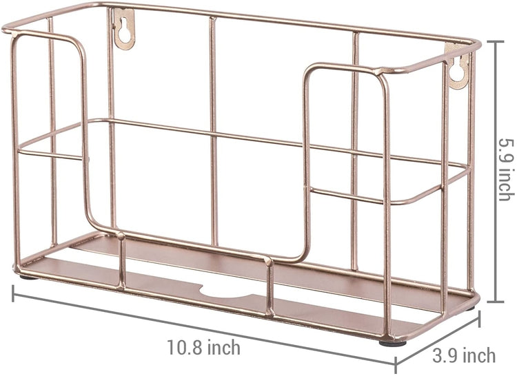 Copper Metal Wire Wall Mounted Paper Folded Towel Holder, Countertop Z Fold C Fold Towel Dispenser-MyGift
