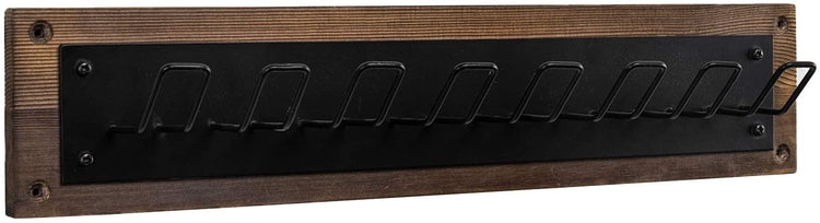 Rustic Metal & Woode Gym Storage Wall Organizer Rack-MyGift