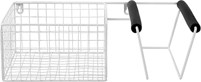 Wall Mounted Racket Holder, Tennis Balls and Racquet Display Sport Equipment Organizer-MyGift