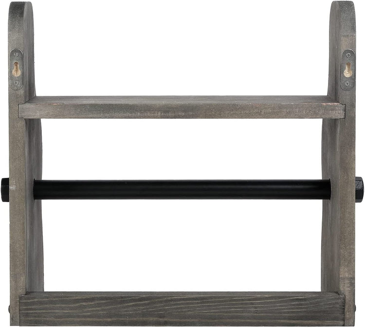 Industrial Pipe Paper Towel Holder - Rustic Wall Mount Or Under Cabinet Dispenser For Kitchen & Bathroom