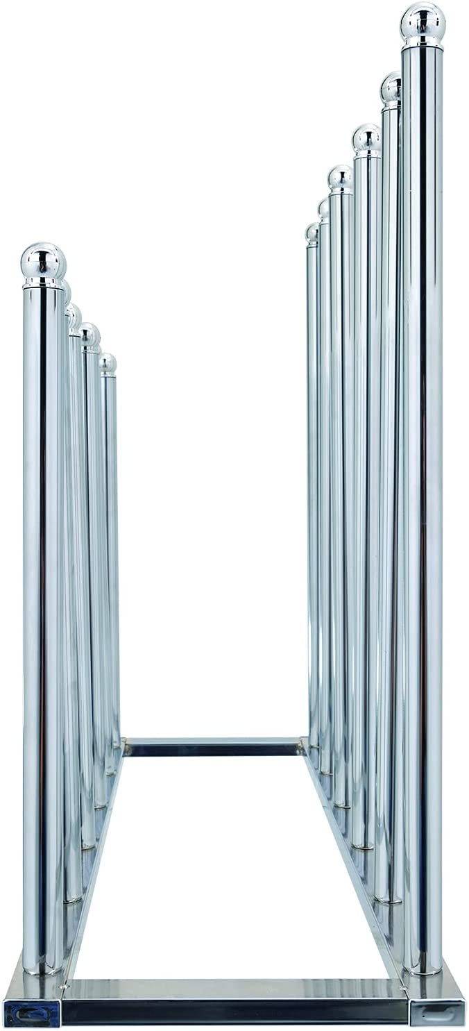 Chrome Plated Metal 6-Pair Boot Rack, Freestanding Closet Shoe Stand Organizer-MyGift