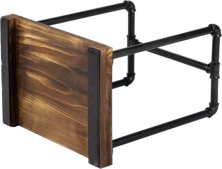 Fireplace Log Lumber Pile Holder Storage Stand, Wood Compact Firewood Rack-MyGift