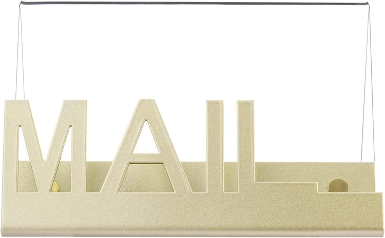 Deluxe Modern Clear Acrylic Mail Sorter Letter Holder with Decorative Brass Tone Metal Base-MyGift