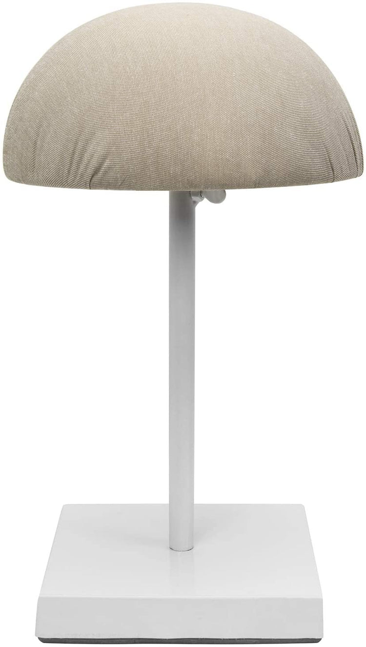 White Metal Adjustable Hat & Wig Tabletop Display Stand-MyGift