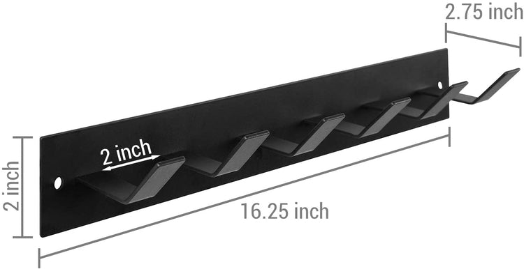 Rope Rack Wall Mounted Black Metal Gym Equipment Rack for Resistance Bands, Jump ...