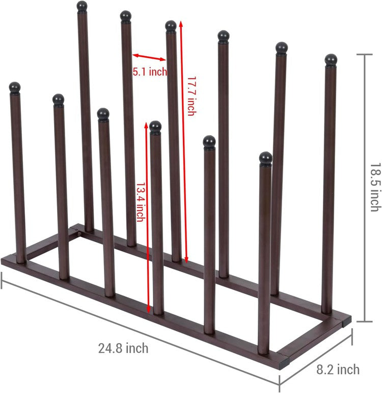 Bronze Metal Freestanding Boot Shaper Storage Rack, Shoe Organizer Stand for Closet, Entryway, Mudroom-MyGift