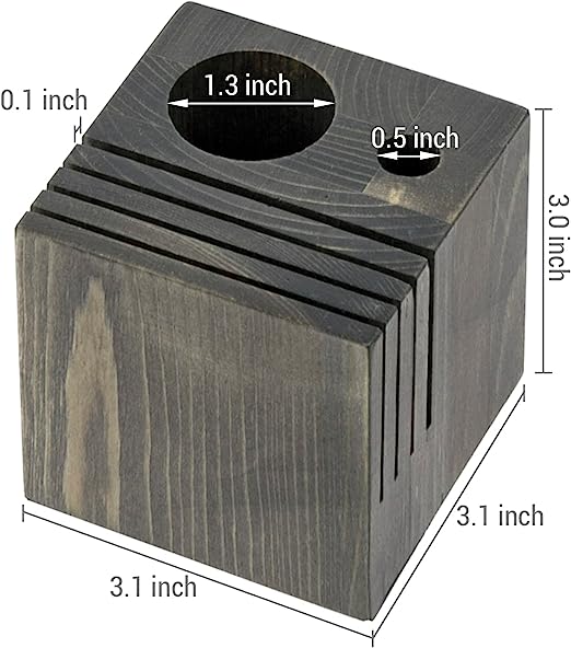 Set of 4, Gray Wood Restaurant, Bar Check Block with Pen and Credit Card Slots, Bill and Receipt Holder Organizer-MyGift