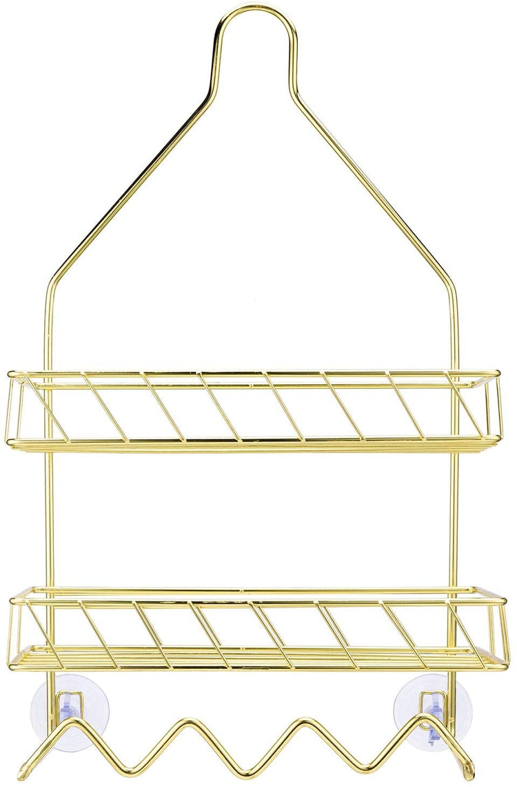 Luxury gold Shower Caddy Bath Basket Storage Shelf Hanging