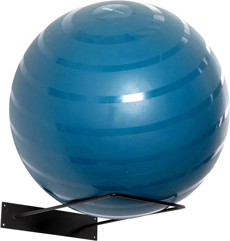 Black Metal Wire Wall Mounted Large Stability Ball Storage Rack, Yoga ...