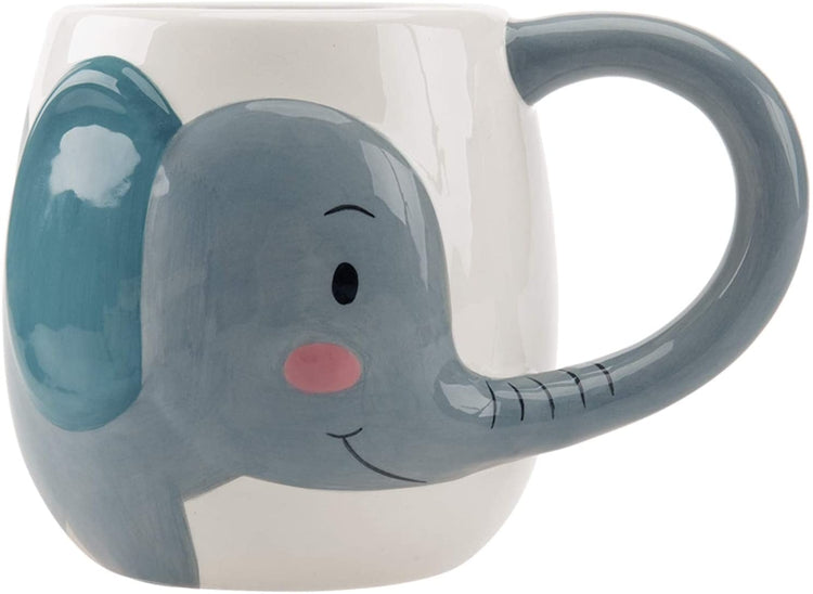 Elephant Glass Coffee Cup, Cute Elephant Glass Iced Coffee Cup