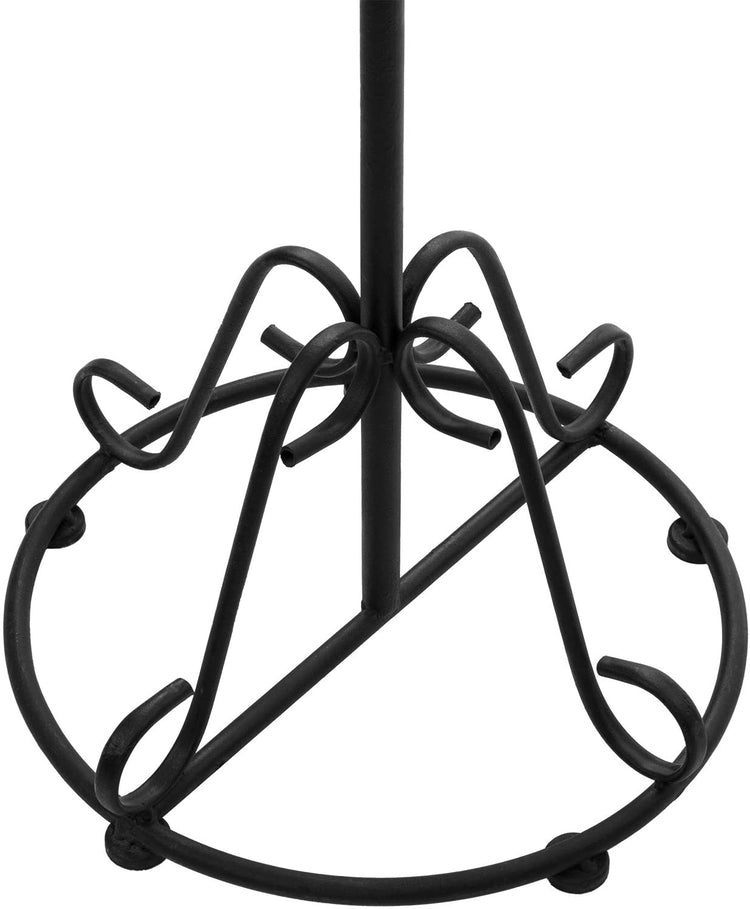25 Rings, Black Metal Freestanding Scarf Holder, Shawl Display Tree with Spiral Design-MyGift