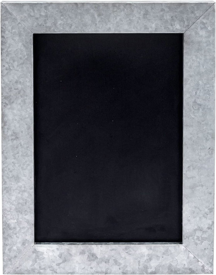 12 x 16 Inch Wall Mounted Galvanized Metal Picture Frame Chalkboard, Blackboard Menu Display, Chalk Message Board-MyGift