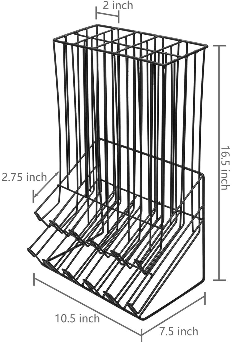 Black Metal Miniature Golf 90 Capacity Ball Display Rack-MyGift