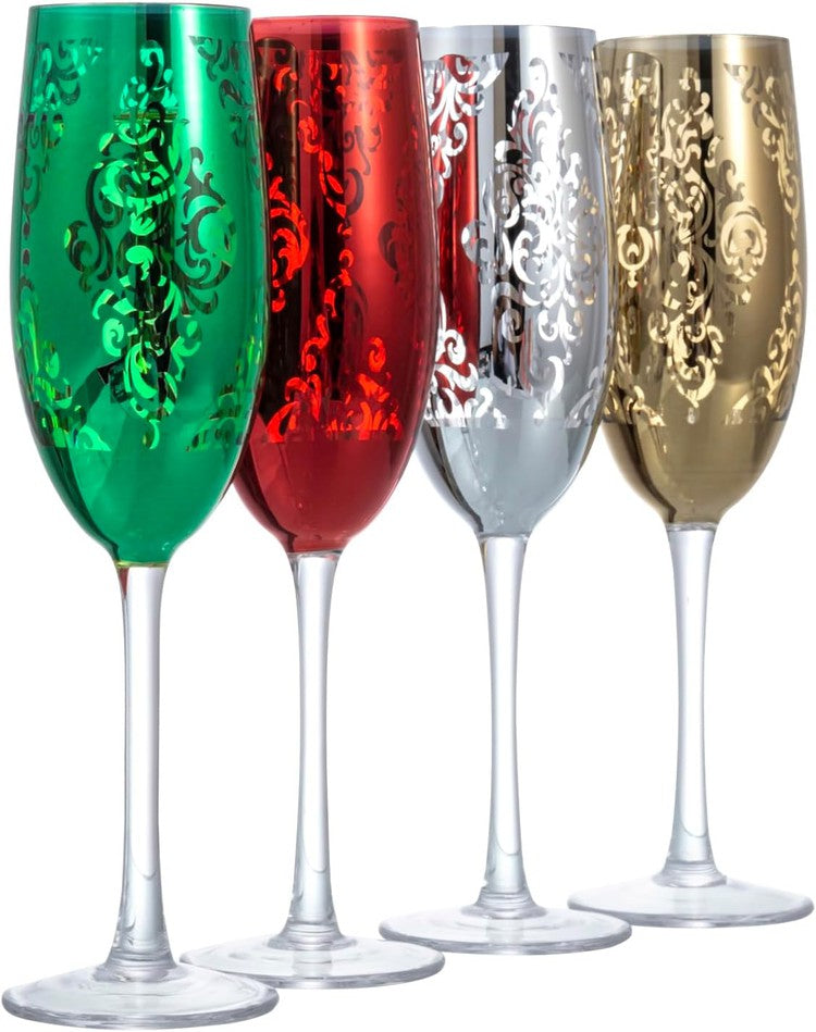 Glass Marker Glass Marker Star Bell Star Colorful Set of 12 Glass Pendants  Champagne Glass Stemware Party Birthday Christmas Advent Calendar 