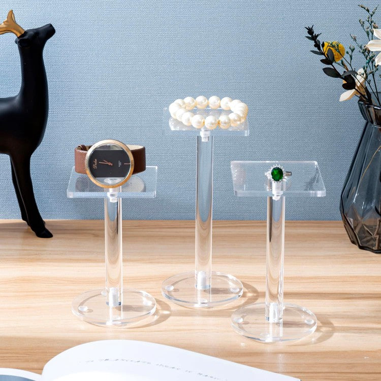 Premium Clear Acrylic Square Top Jewelry Display Risers, Commercial Re ...