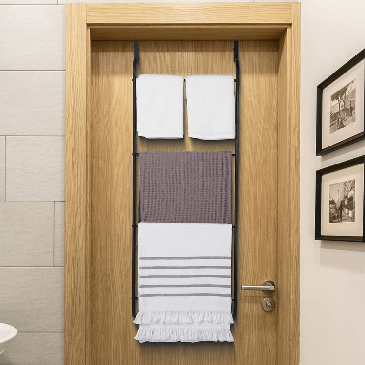Matt black sales towel ladder