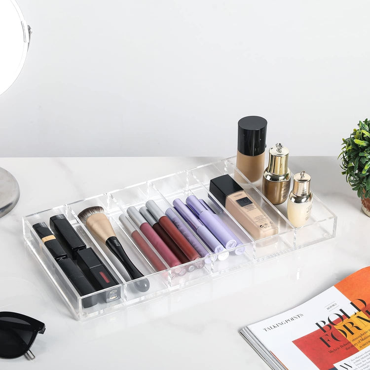 6 Slot Clear Acrylic Sunglasses and Eyeglasses Storage Organizer Tray, Eyewear Display Case, Set of 2-MyGift