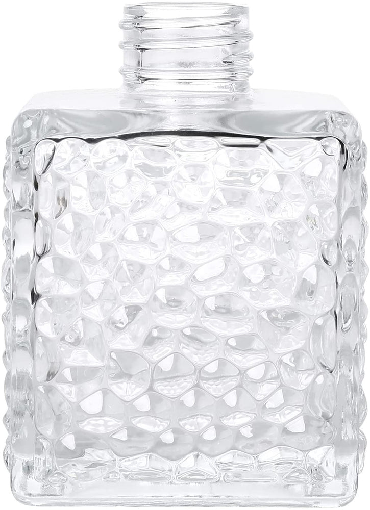 Dimple Pattern Clear Glass Decorative Diffuser Bottle-MyGift