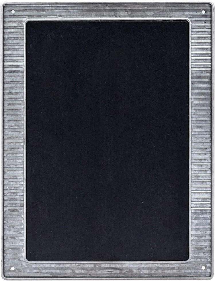 Wall Mounted Chalkboard on Corrugated Galvanized Metal, Erasable Blackboard, Chalk Message Board, Menu Display-MyGift